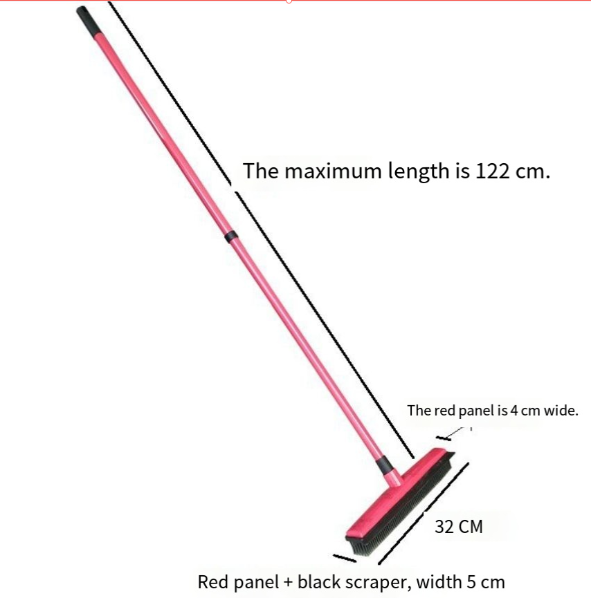 Pet Hair Removal Broom – Lifts Fur from Carpet & Floors