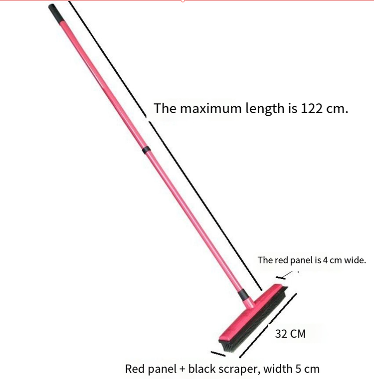 Pet Hair Removal Broom – Lifts Fur from Carpet & Floors