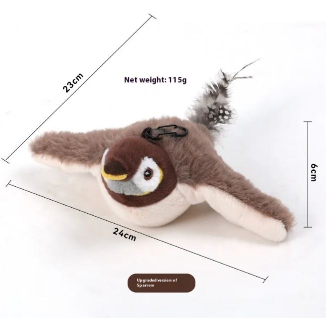 Flapping Bird Cat Toy – Rechargeable Interactive Bird for Indoor Cats
