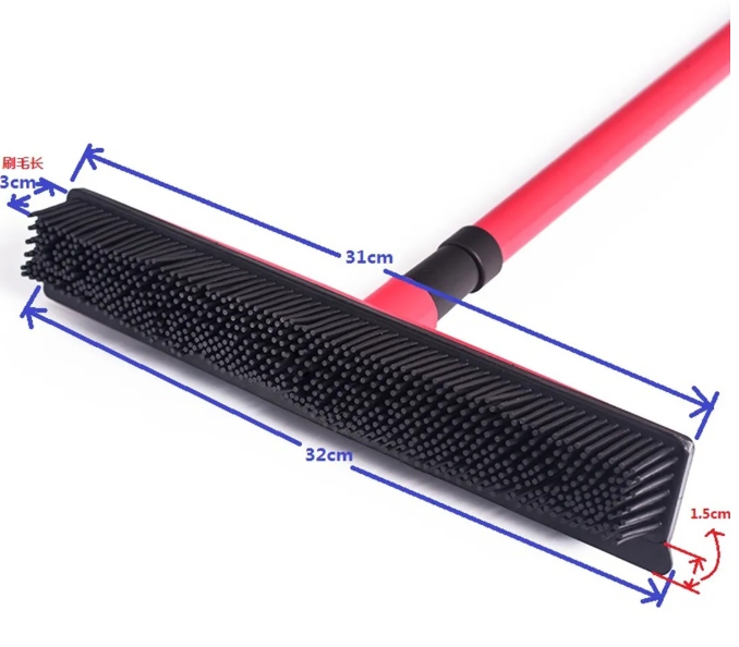 Pet Hair Removal Broom – Lifts Fur from Carpet & Floors