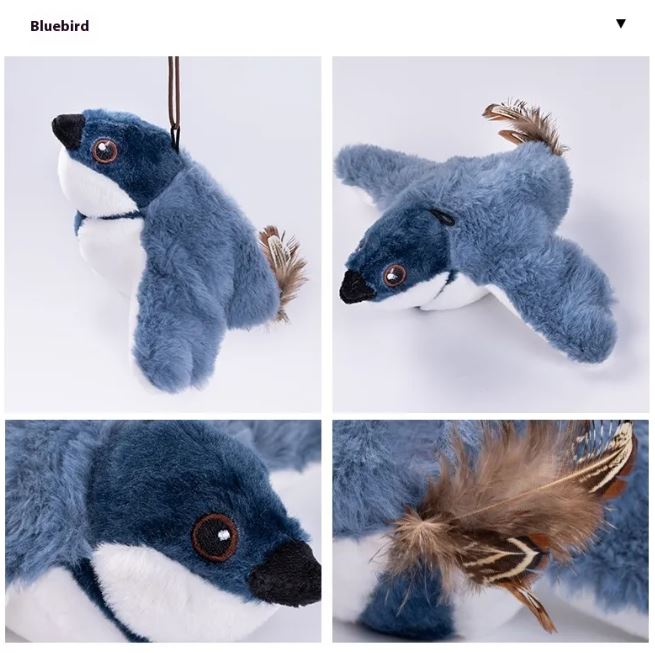 Flapping Bird Cat Toy – Rechargeable Interactive Bird for Indoor Cats