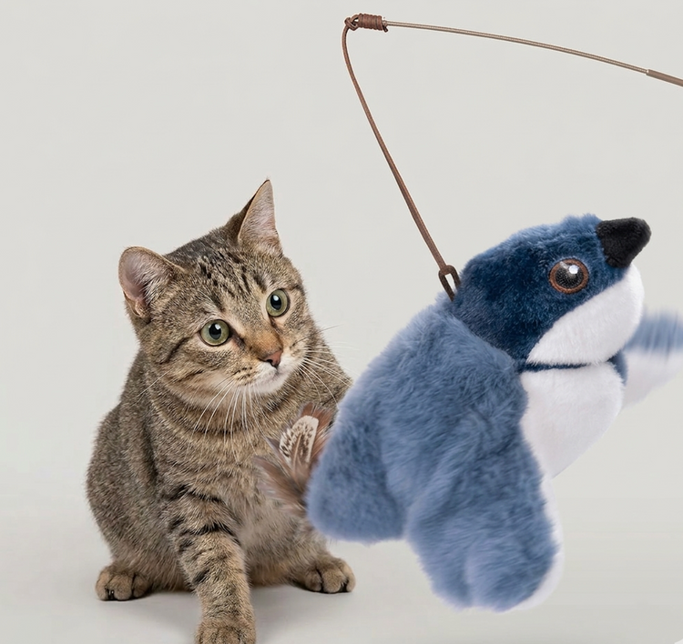 Flapping Bird Cat Toy – Rechargeable Interactive Bird for Indoor Cats